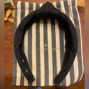 Lele Sadoughi Black Knotted Headband